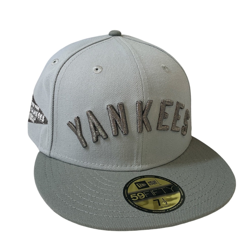 New York Yankees New Era 59FIFTY MLB 1927 World Champs Metallic Fitted Hat 7 1/2
